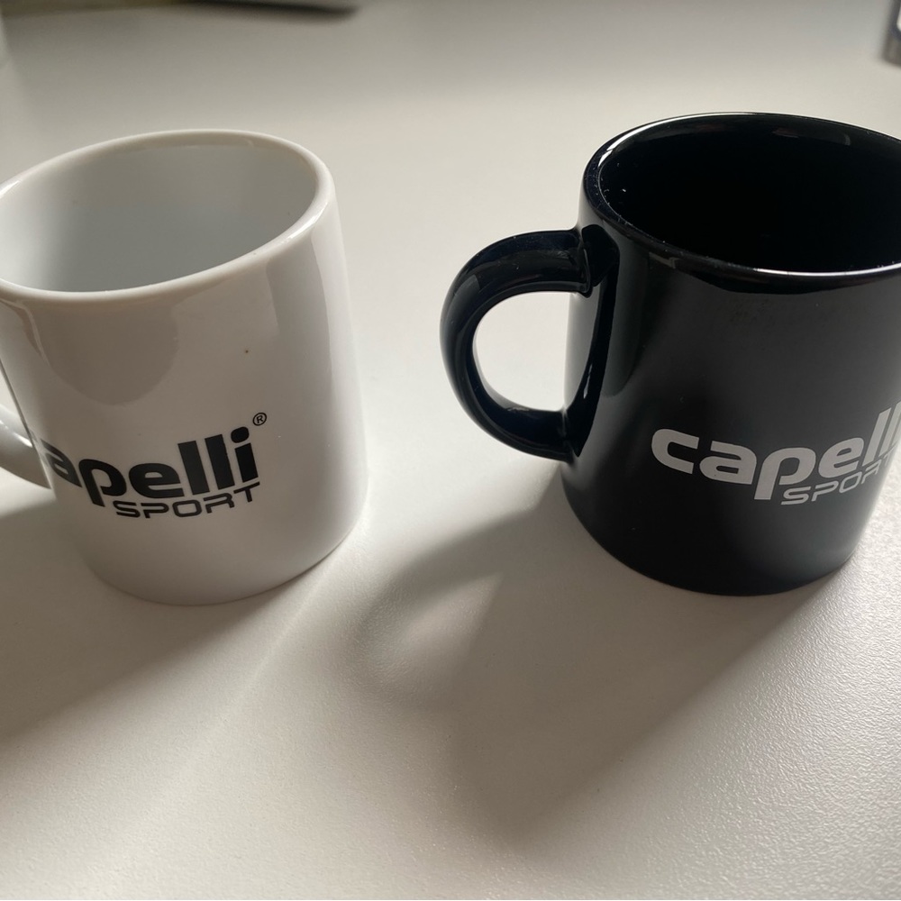 2 expresso cups Capelli Sports black and white